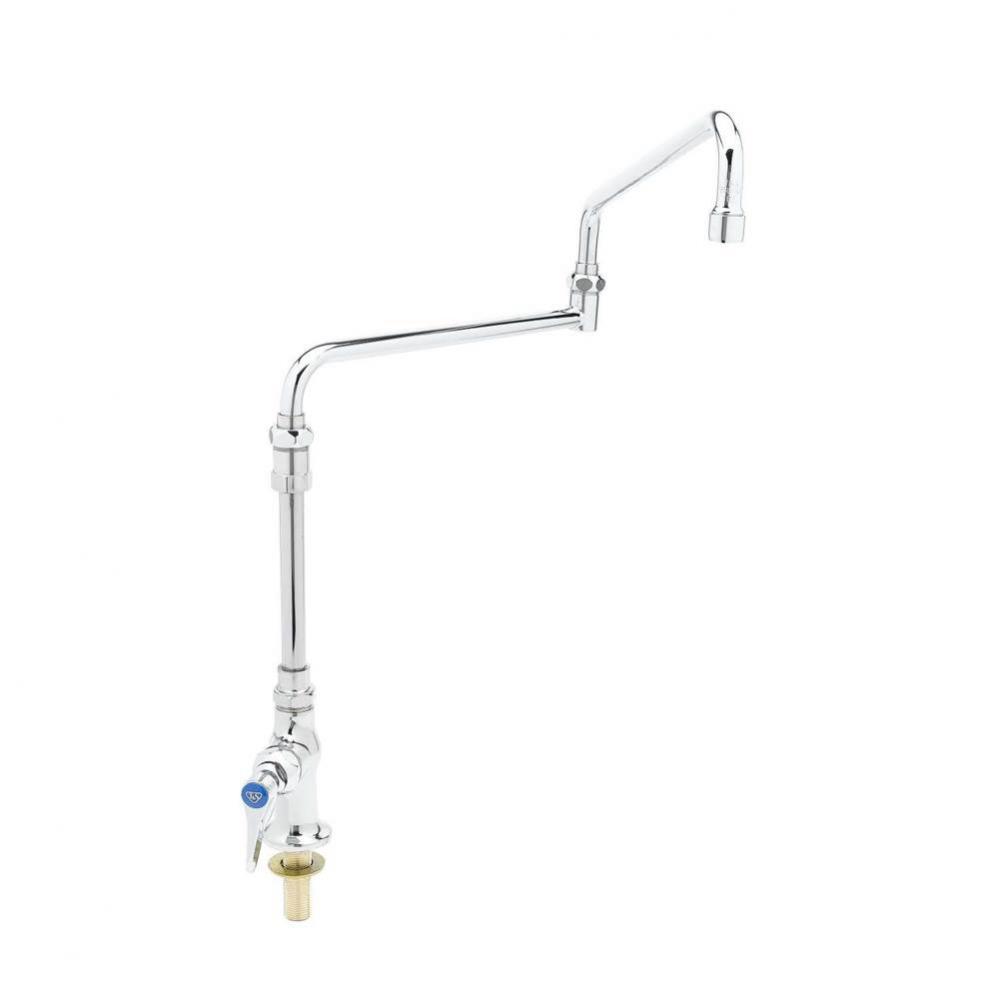 Single Pantry Faucet, Special 24&apos;&apos; Double-Joint Swing Nozzle, 7-5/8&apos;&apos; Extensio