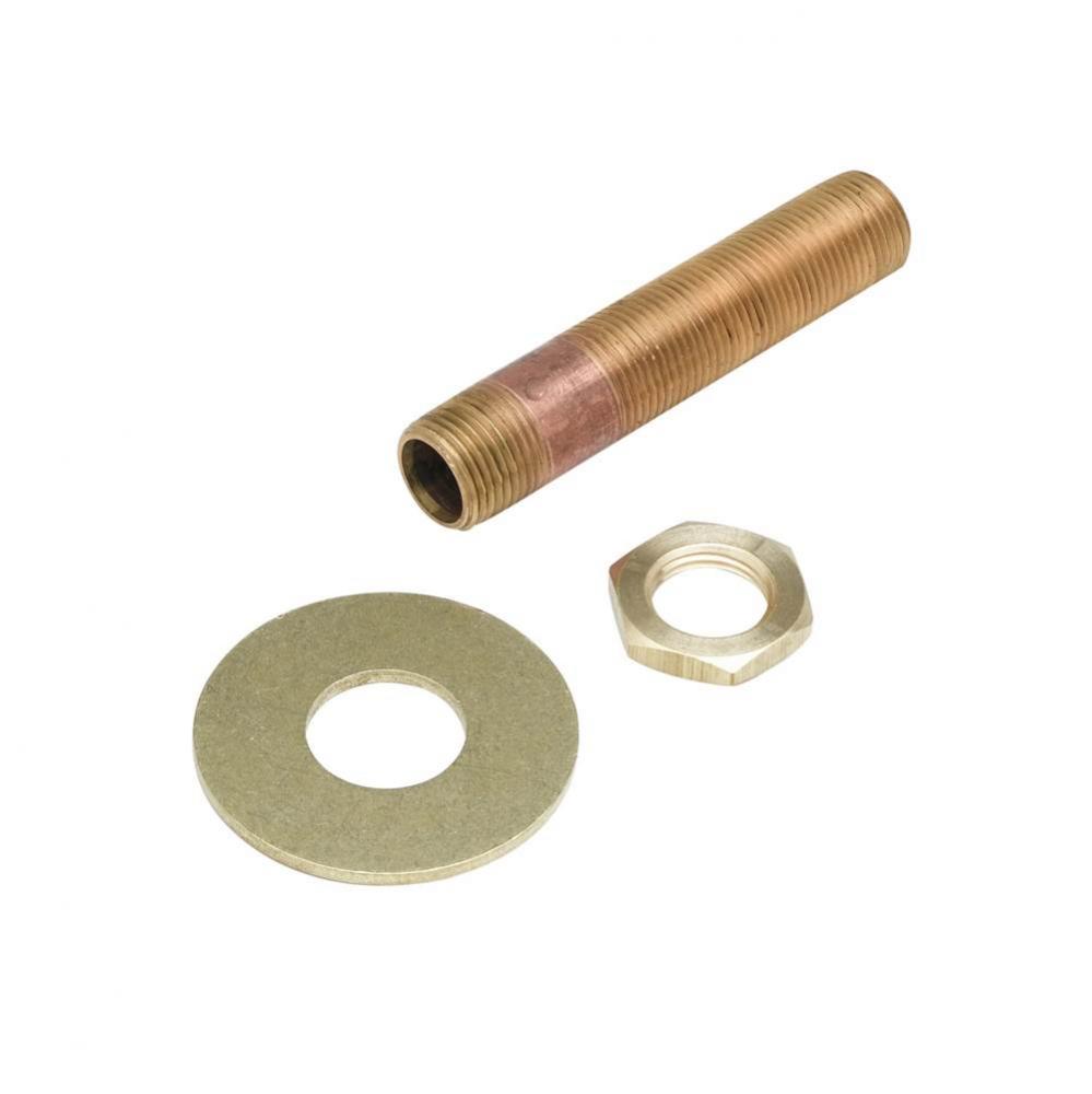 3/8&apos;&apos; NPT Supply Nipple Kit, 3-3/8&apos;&apos; Length, Lock Nut &amp; Washer