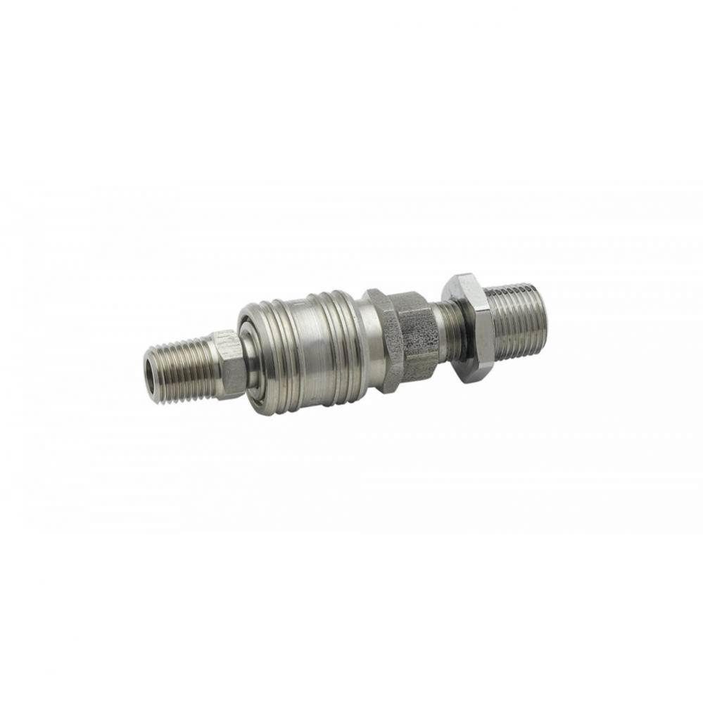 SS Quick Disconnect, 3/8&apos;&apos;NPT Male x 1/4&apos;&apos;NPT Male