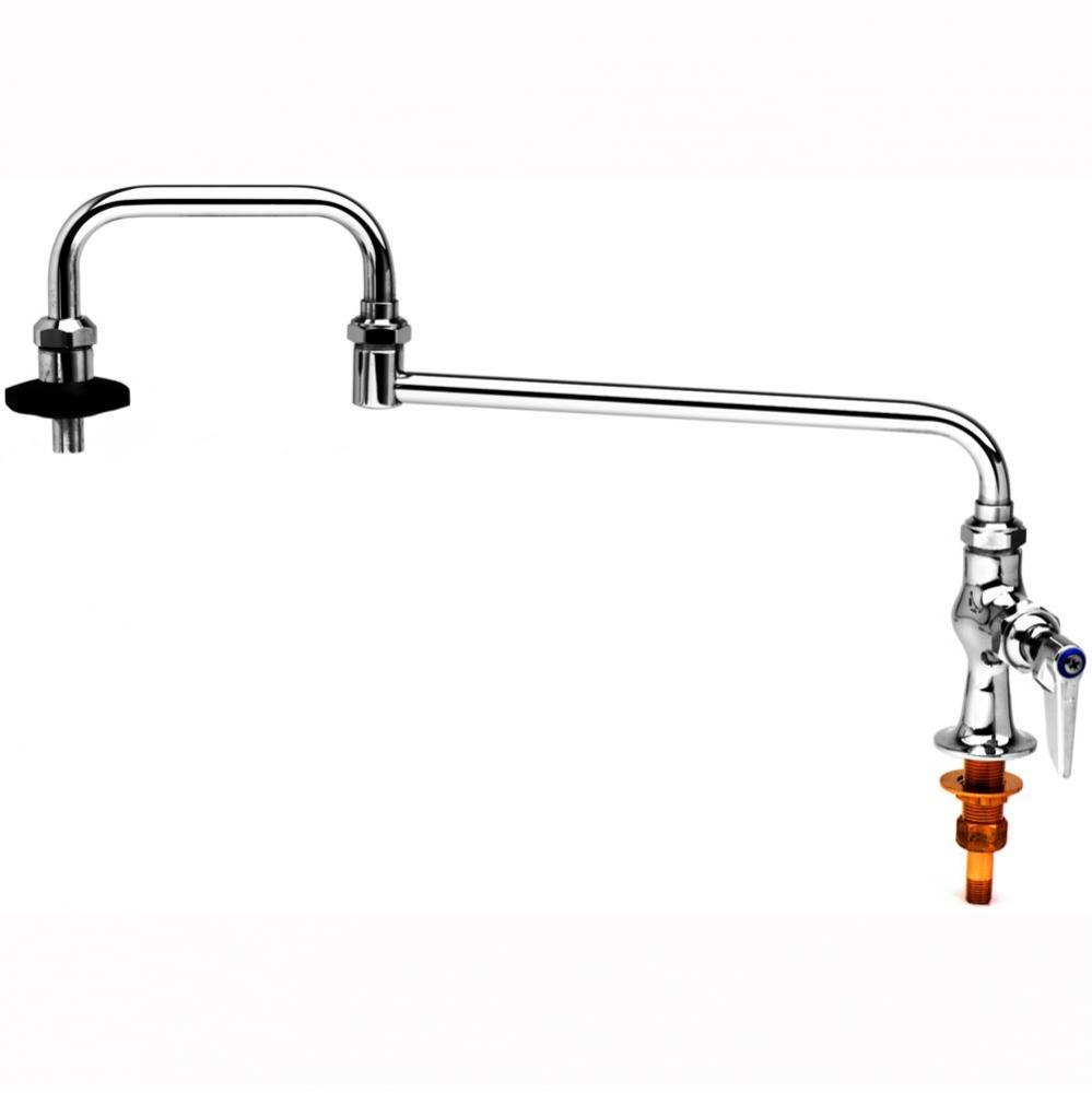 Pot Filler, Deck Mount, Single Temp, 18&apos;&apos; Double-Joint Nozzle, Insulated On-Off Control