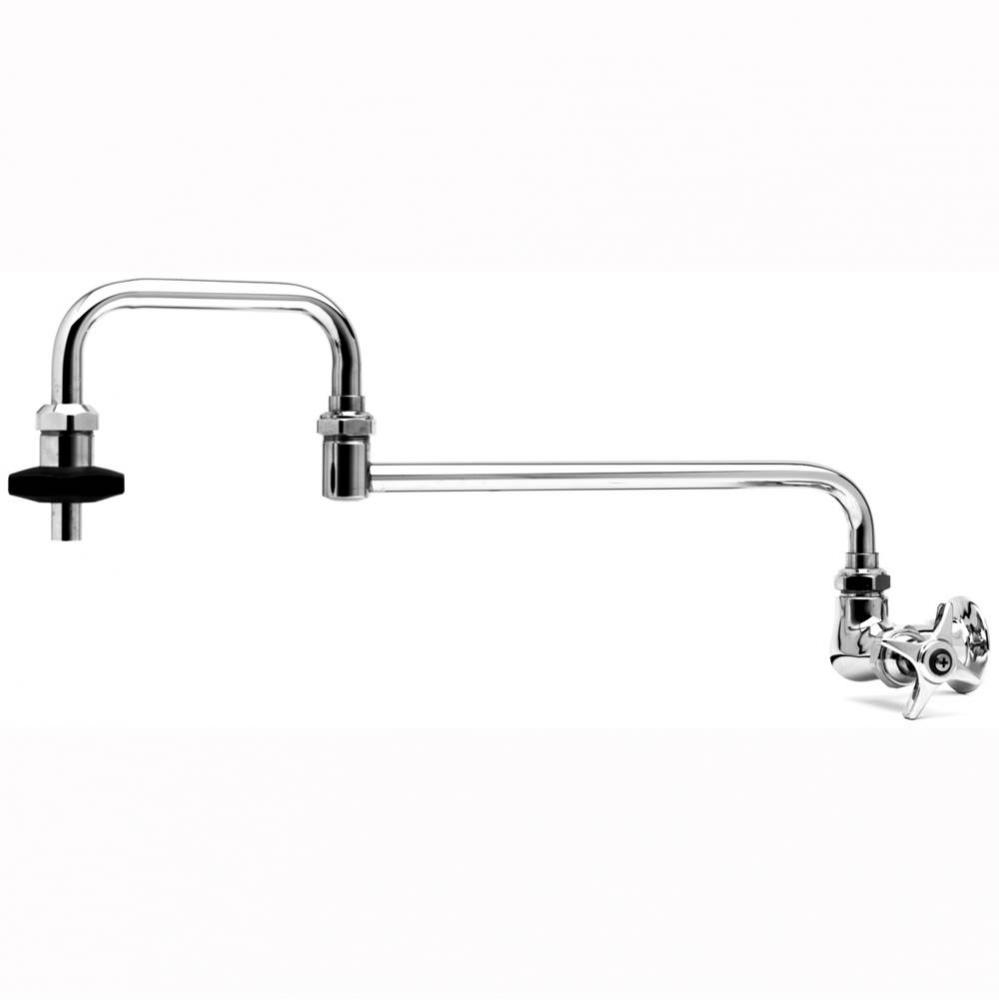 Pot Filler, Wall Mount, Single Control, Cerama, 18&apos;&apos; Double-Joint Nozzle, Insulated On/O