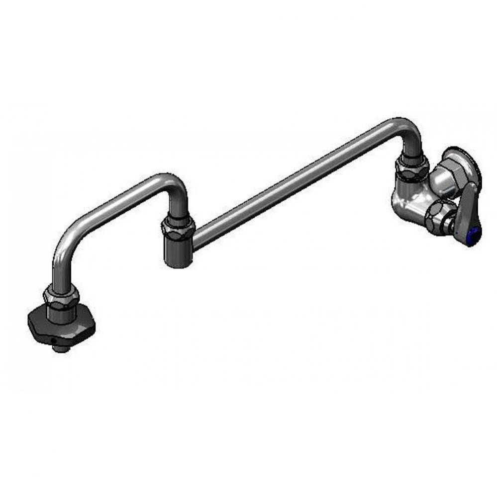Pot Filler, Wall Mount, Single Control, 18&apos;&apos; Double-Joint Nozzle, Insulated On-Off Contr