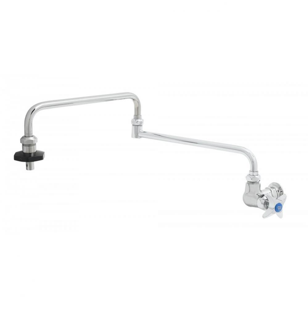 Pot Filler, Wall Mount, Cerama, Single Control, 24&apos;&apos; Double-Joint Nozzle, Insulated On-O