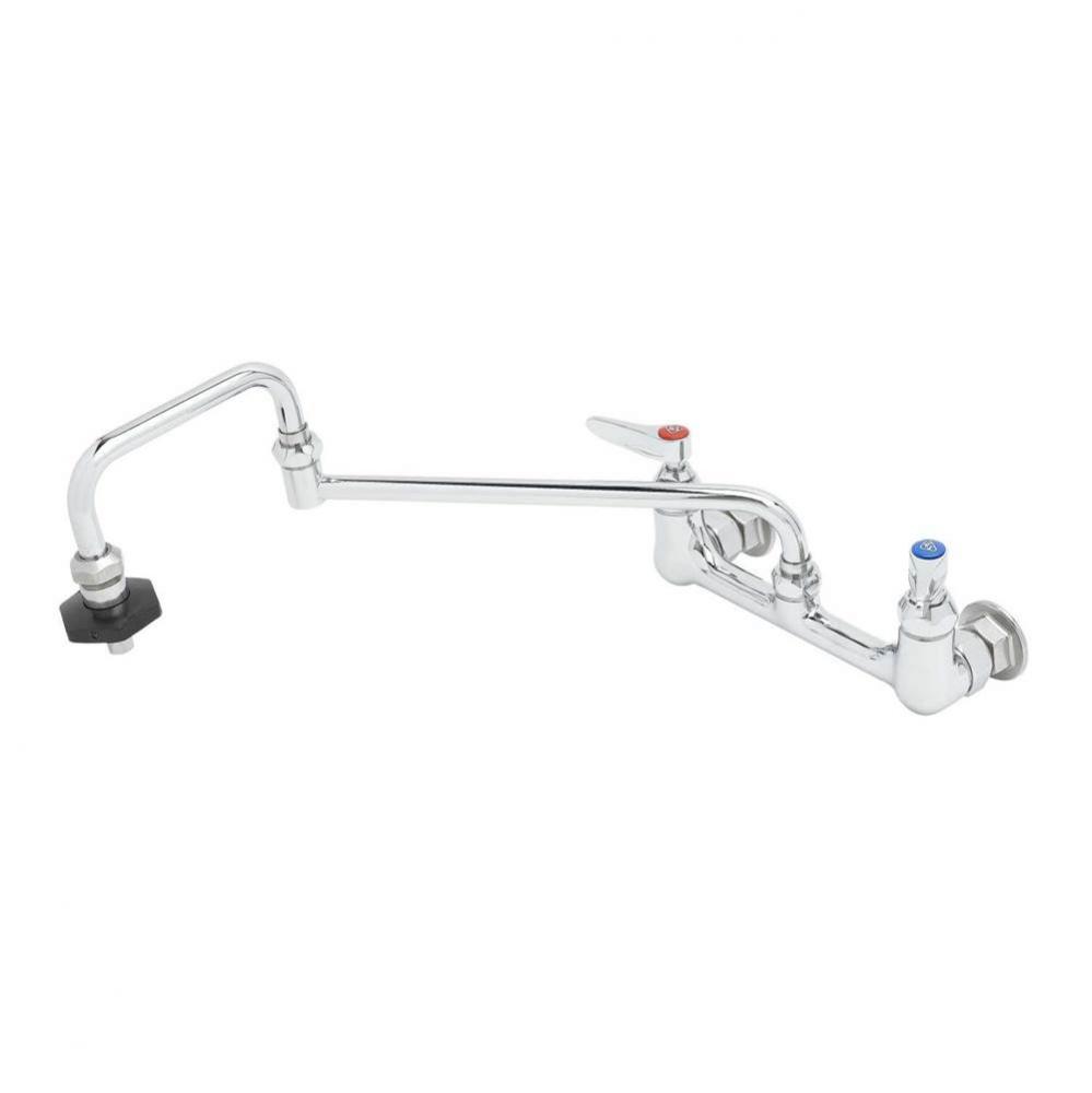 8&apos;&apos; Wall Mount Mixing Fct, 18&apos;&apos; Double Jt Nozzle w/ 2.2 GPM Flow Control Swive