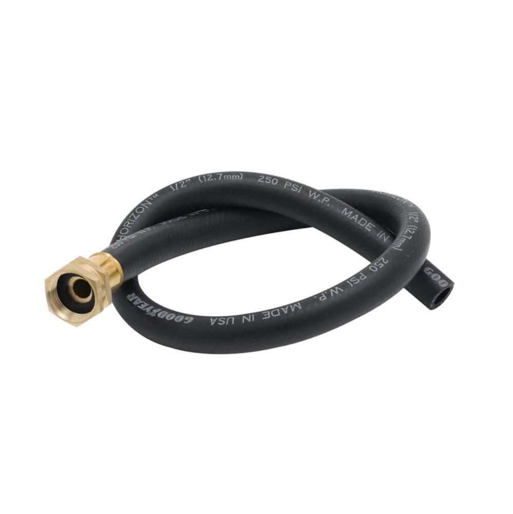 30&apos;&apos; Black Rubber Hose w/ Garden Hose Inlet