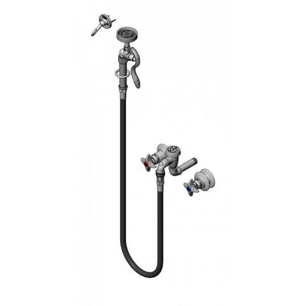 Bedpan Washer, Mixing Faucet, Vacuum Breaker, Hose &amp; B-0107 Spray Valve