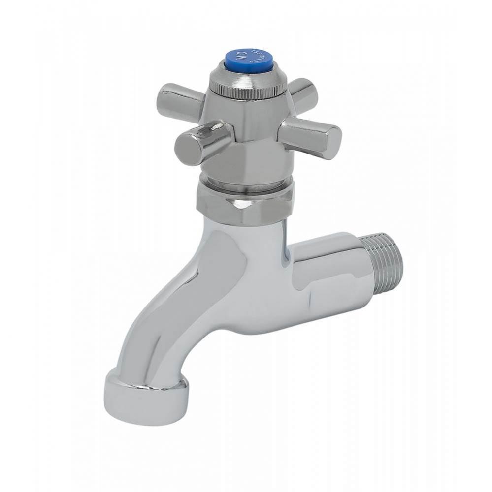 Sill Faucet, Self-Closing, 1/2&apos;&apos; NPT Male Inlet, 3-7/8&apos;&apos; Wall to Center of Spo