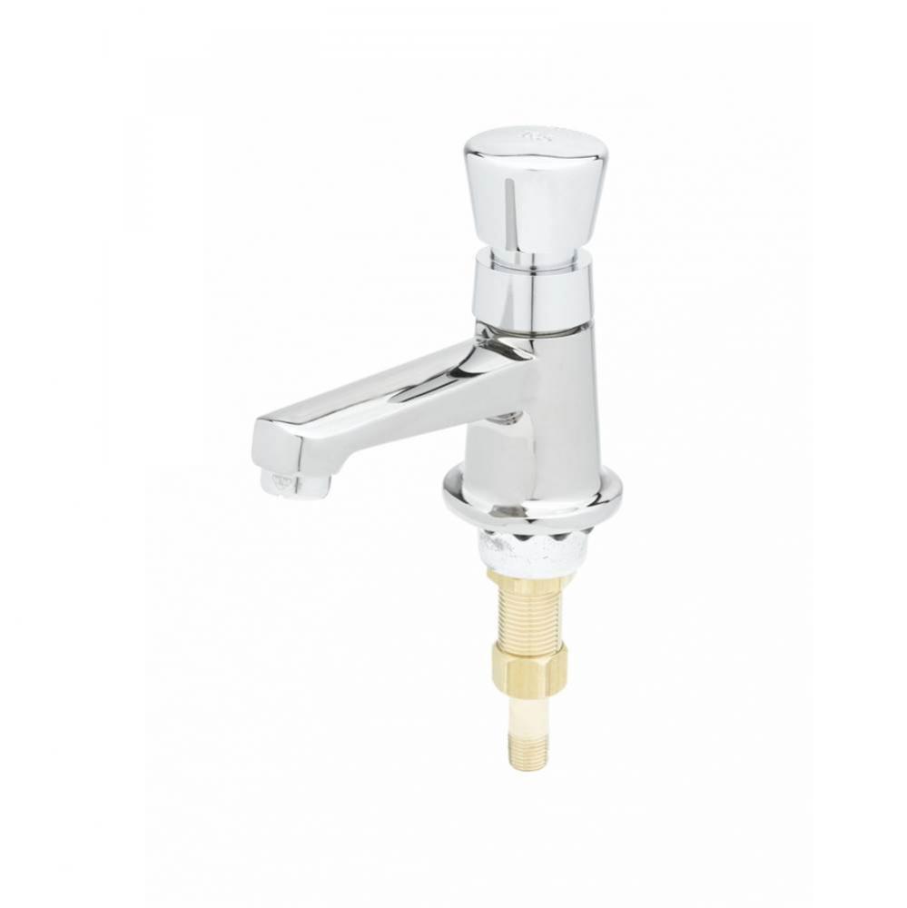 Sill Faucet, Self-Closing Metering, Push-Button w/ Anti-Microbial Coating,