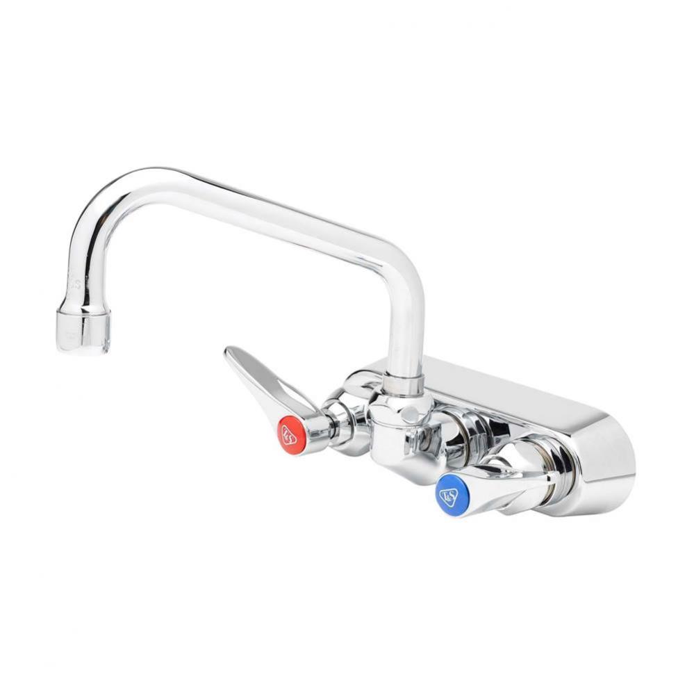 Workboard Faucet, Wall Mount, 3-1/2&apos;&apos; Centers, 6&apos;&apos; Swing Nozzle, Lever Handles