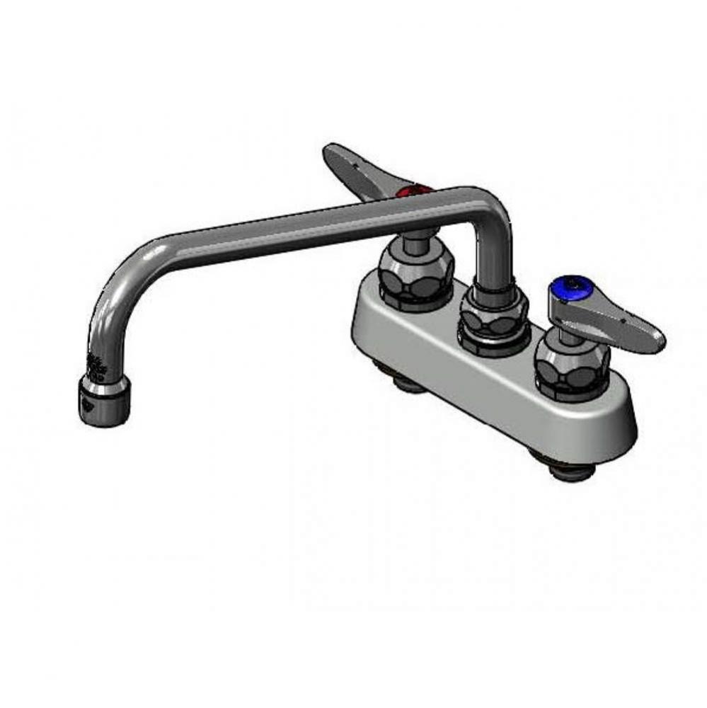 4&apos;&apos; Workboard Faucet, Deck Mount, Cerama Cartridges, 10&apos;&apos; Swing Nozzle, Lever