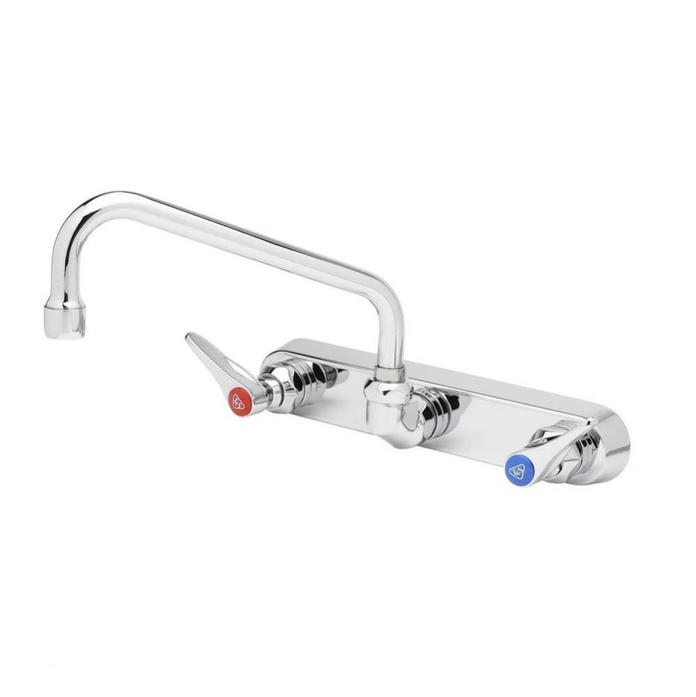 Workboard Faucet, Wall Mount, 8&apos;&apos; Centers, 12&apos;&apos; Swing Nozzle, Lever Handles