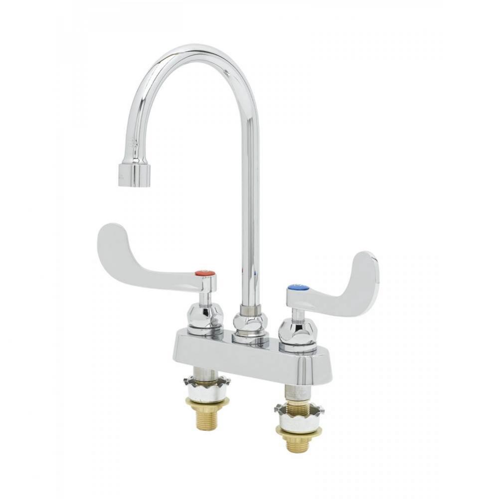 Workboard Faucet, 4&apos;&apos; Deck Mount, 6&apos;&apos; Swivel GN, 2.2 GPM VR Outlet, 4&apos;&ap