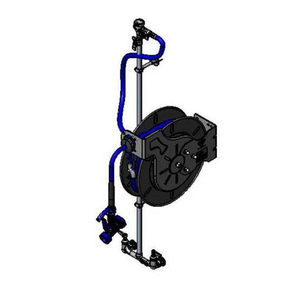 1/2&apos;&apos; Hose Reel System: 8&apos;&apos; Base Faucet, Control Valve, Risers, VB, HW Hose, R