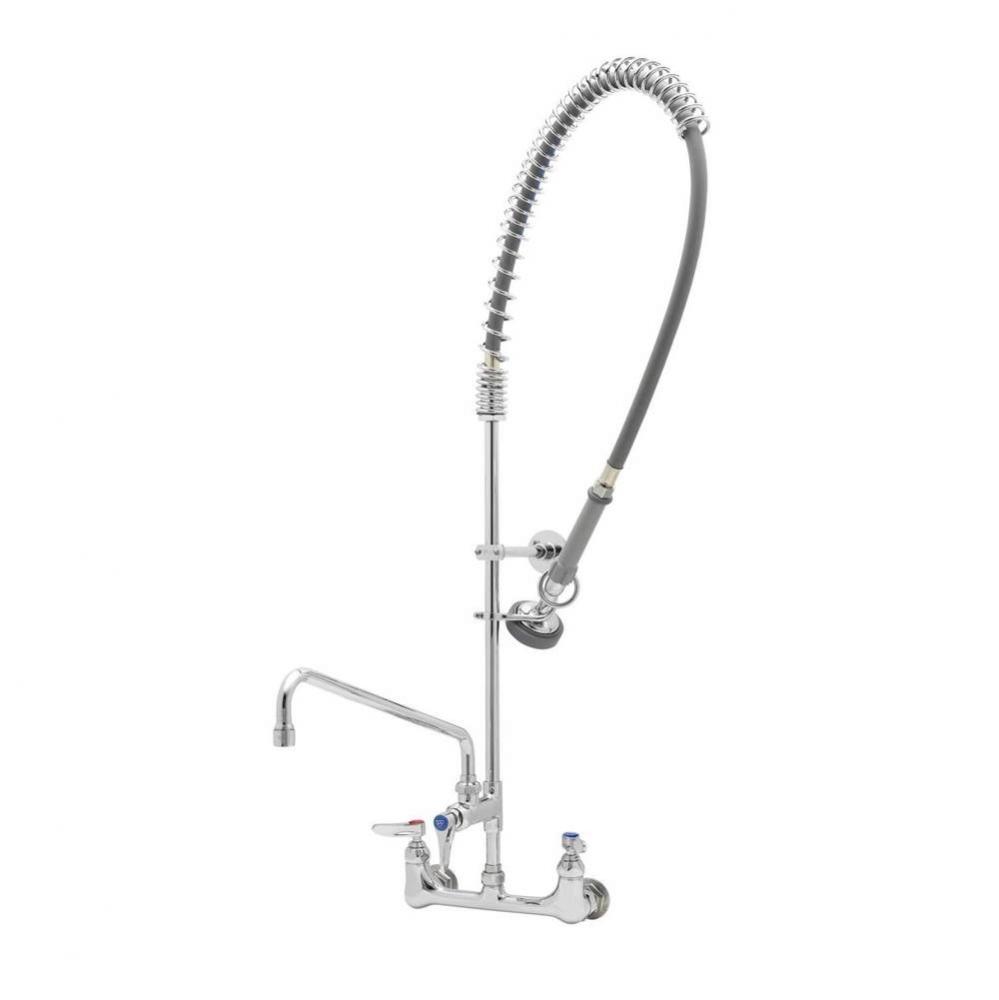 Pre-Rinse Unit: 8&apos;&apos; Wall Mount, Add-On Faucet w/ 14&apos;&apos; Swing Nozzle, B-0044-R,