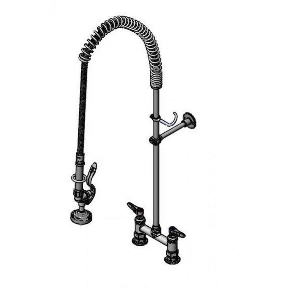 Pre-Rinse Unit, 6&apos;&apos; Deck Mount, 44&apos;&apos; SS Flex Hose, B-0107 Spray Valve, 24&apos