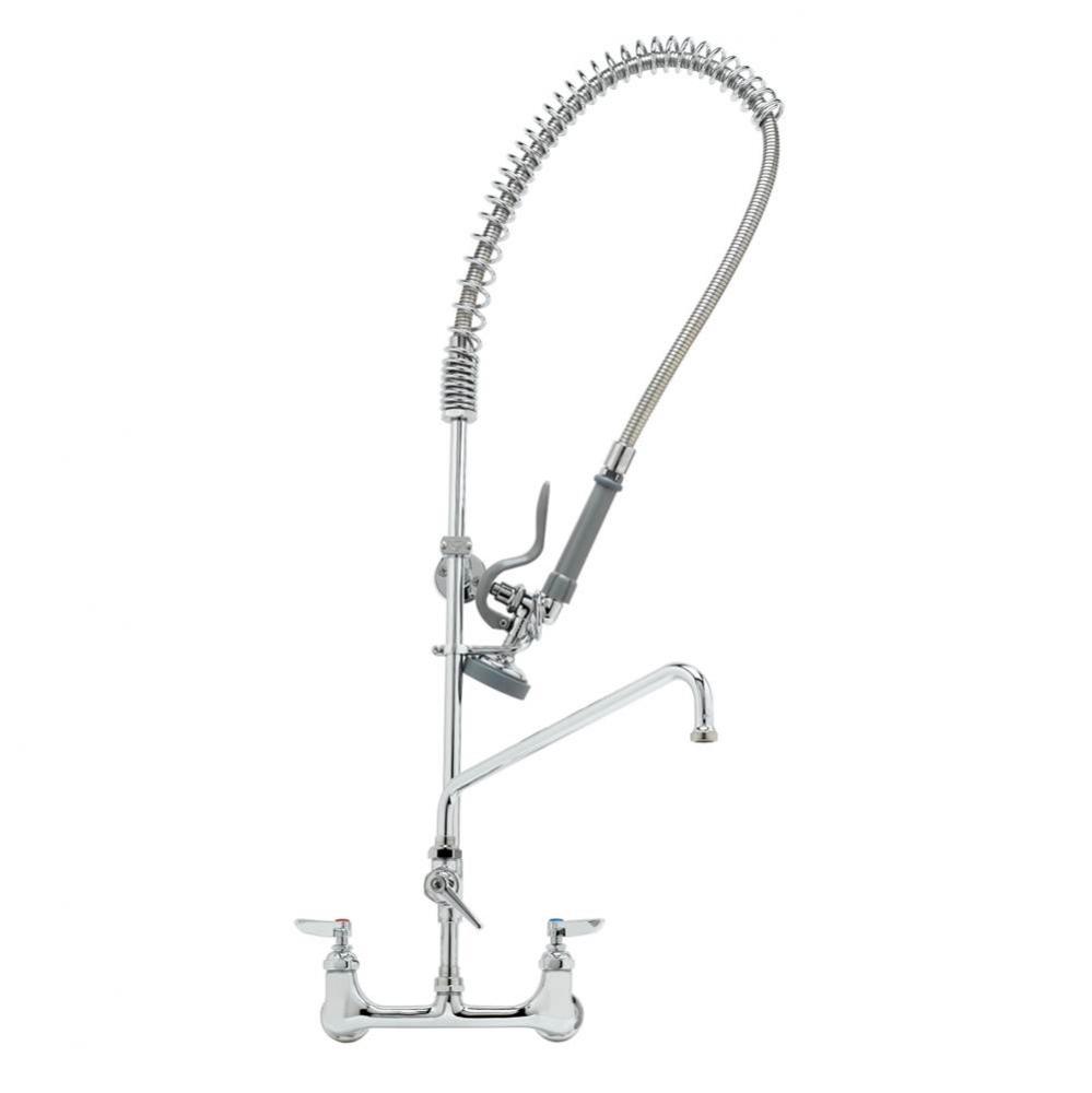 Pre-Rinse Unit: 8&apos;&apos; Wall Mount, Lever Handles, Add-on-Fct, B-0107 Spray Valve