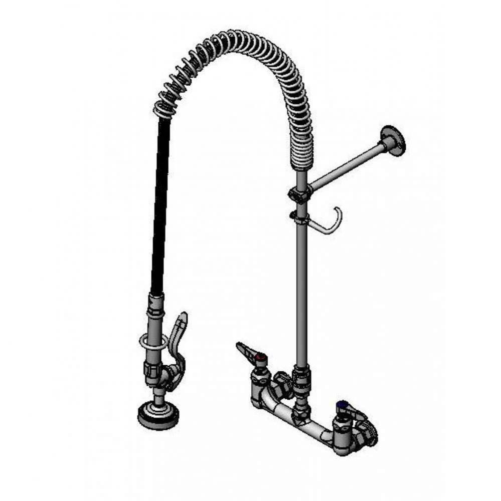 Pre-Rinse,8&apos;&apos;c/c Wall Mount Base,Vacuum Breaker,Wall Bracket,44&apos;&apos;St.Steel Hose