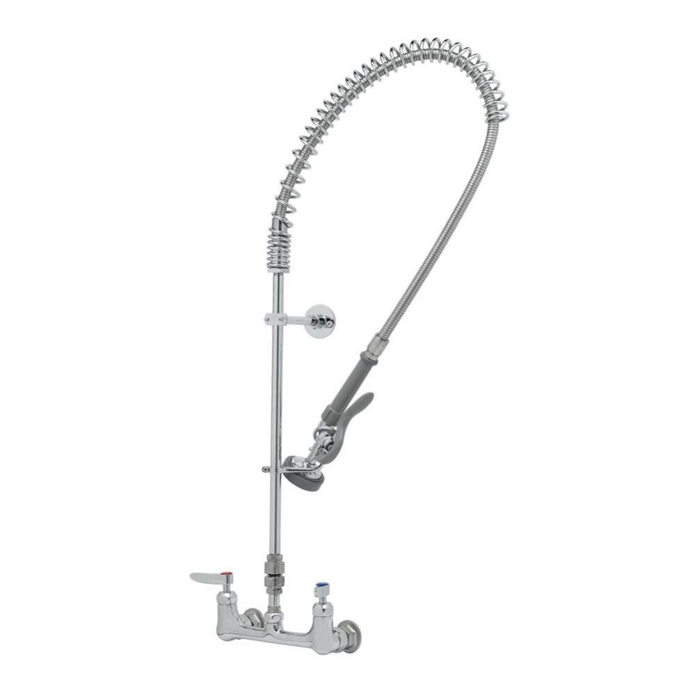 Pre-Rinse,8&apos;&apos;c/c Wall Mount Base, Vacuum Breaker, Wall Bracket, 44&apos;&apos; Flex Hose