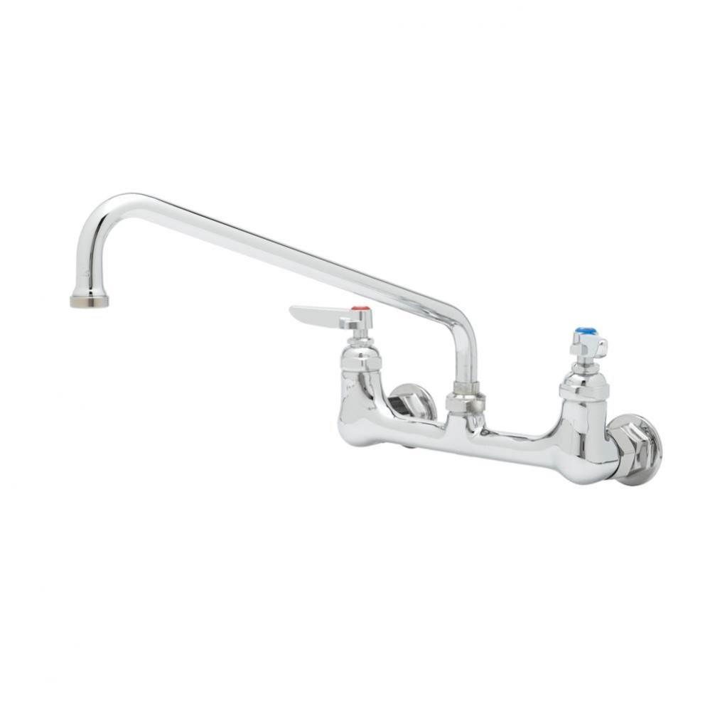 8&apos;&apos; Center Double Pantry Faucet w/ Spring Checks, Wall Mount &amp; 8&apos;&apos; Swing N