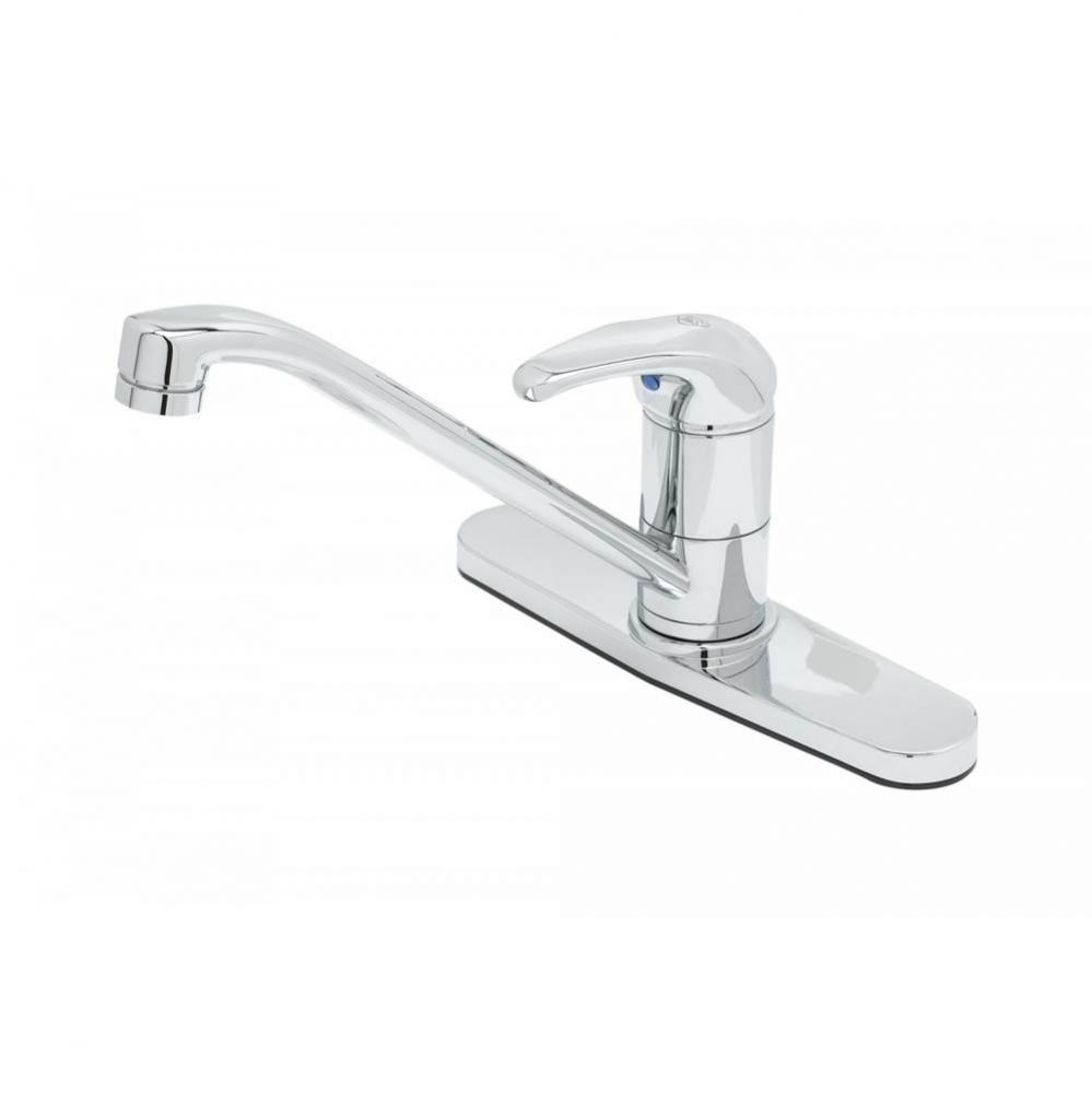 Single Lever Faucet, 9&apos;&apos; Spout, Swivel Base, 10&apos;&apos; Deckplate, VR 0.5 GPM Spray