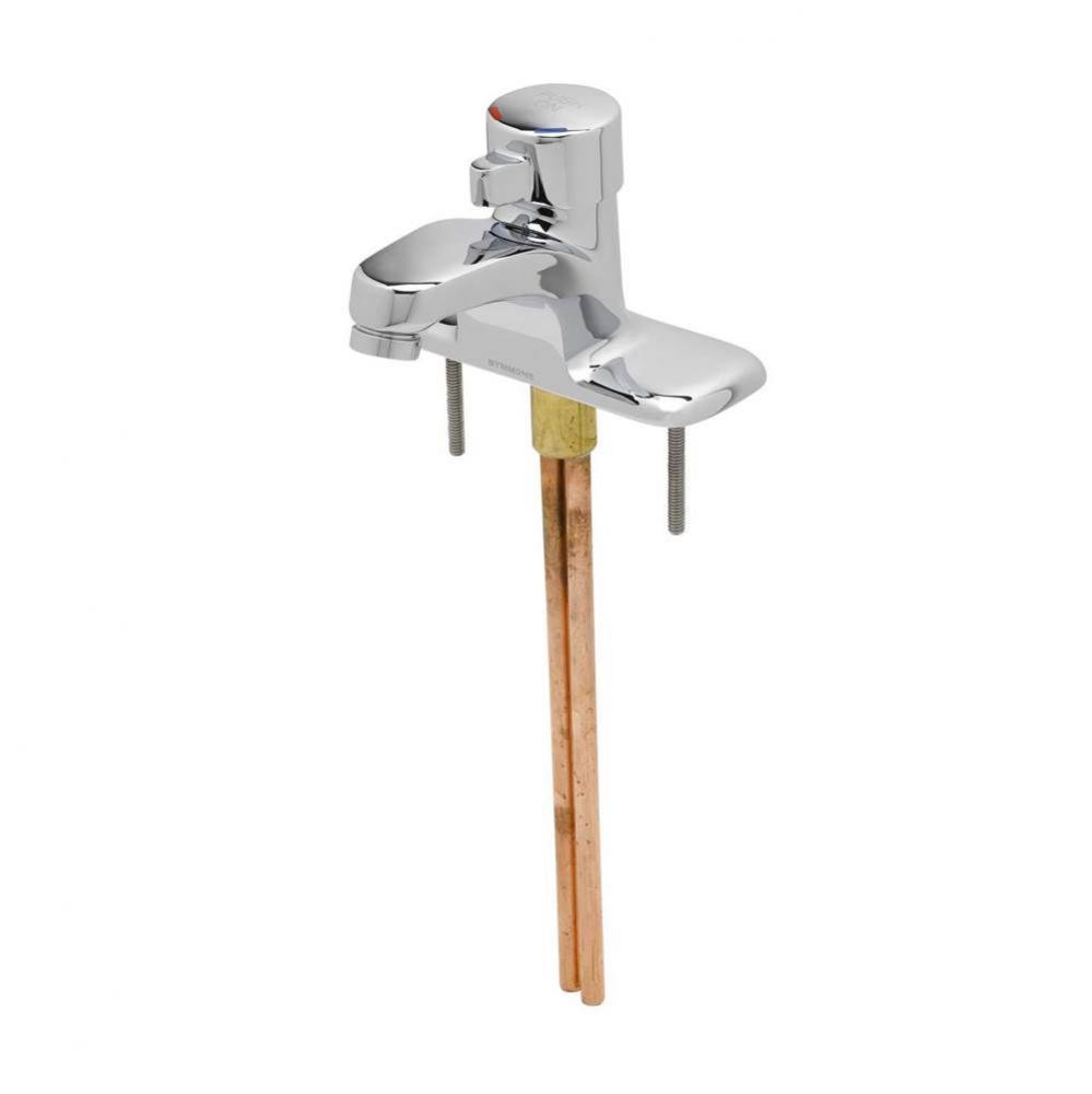 Lavatory Faucet, Metering, 4&apos;&apos; Centerset w/ Inlet Check-Screen Assemblies (No Modificati