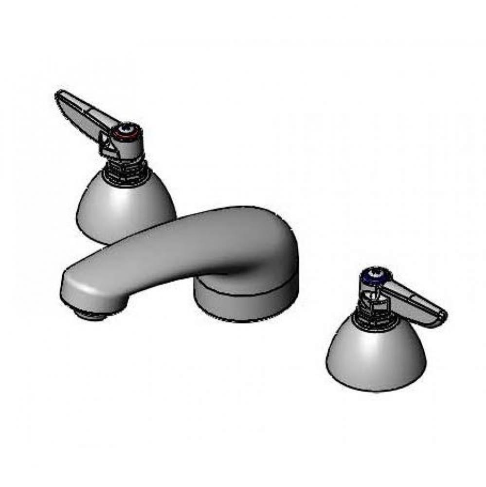Concealed Widespread Faucet, 8&apos;&apos; Centers, 5&apos;&apos; Cast Spout, 1.2 GPM Aerator, Lev