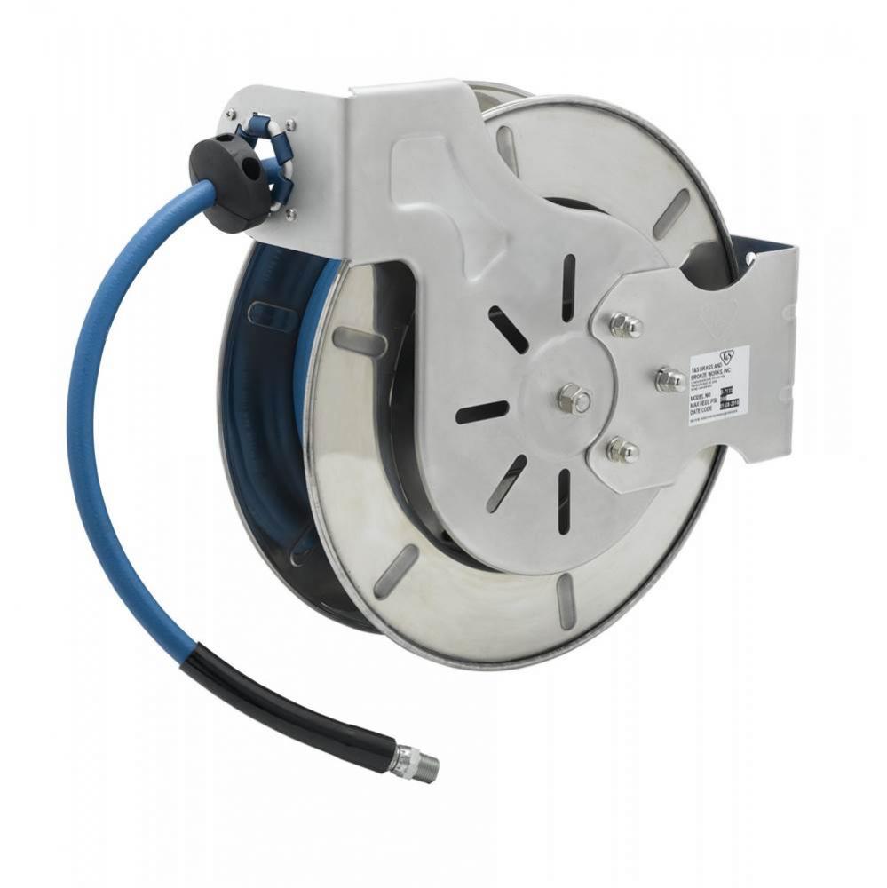 Hose Reel, Open, Stainless Steel, 1/2&apos;&apos; x 35&apos; Hose