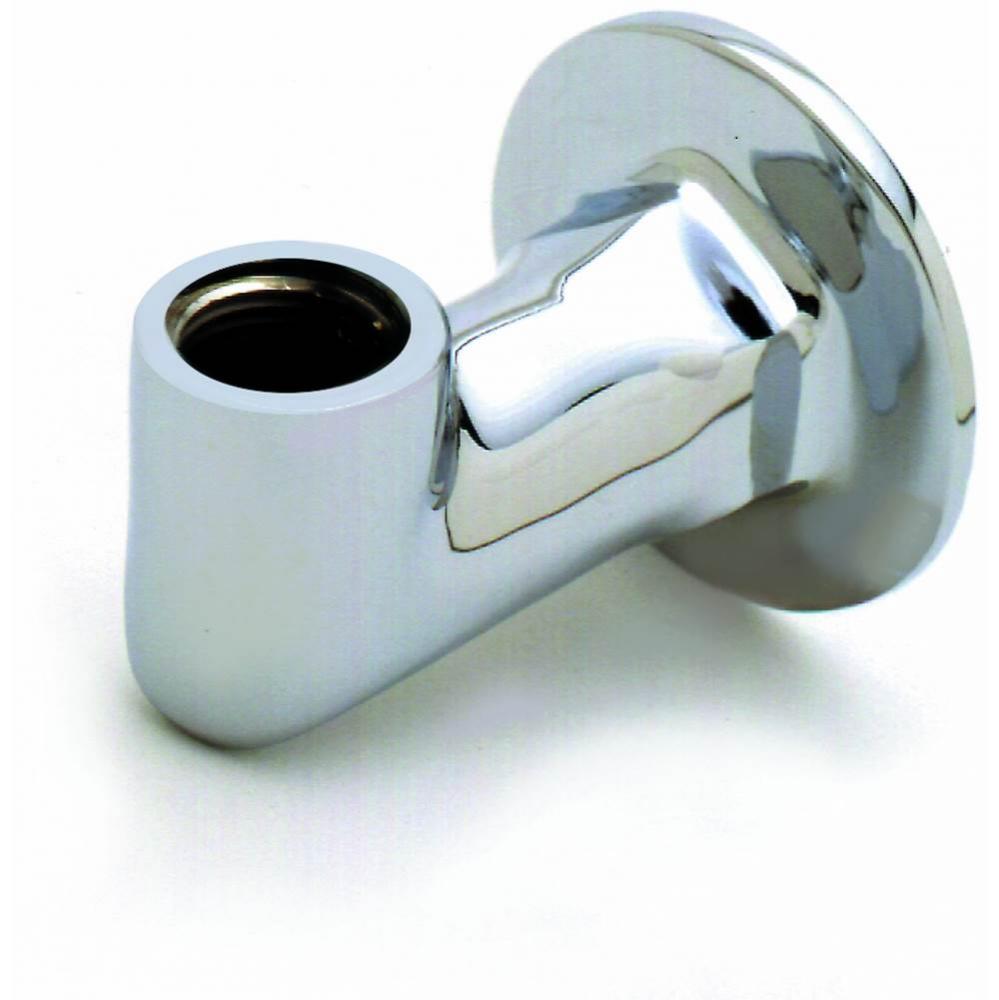 Lab Flanged Elbow, 3/8&apos;&apos; NPT Female Inlet and Outlet, 2&apos;&apos; Wall Flange