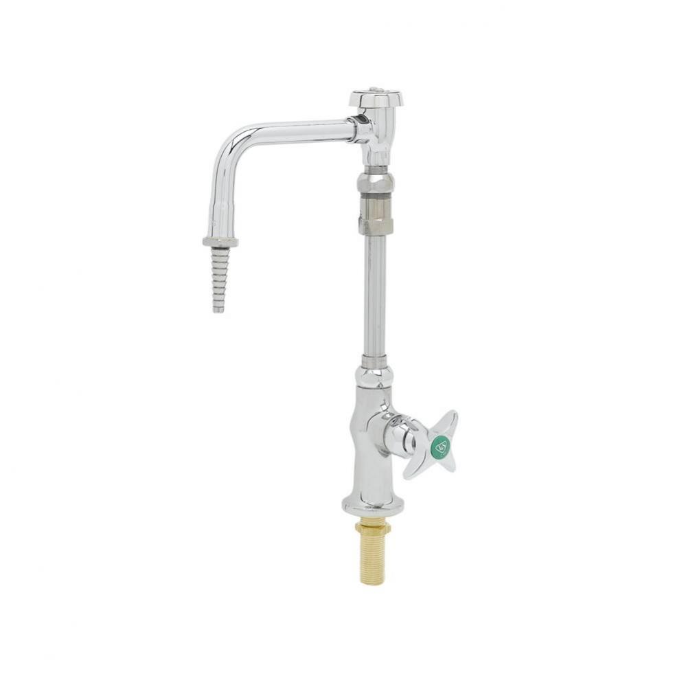 Lab Faucet, Single Temperature Control, Vacuum Breaker Swing Nozzle, Serrated Tip