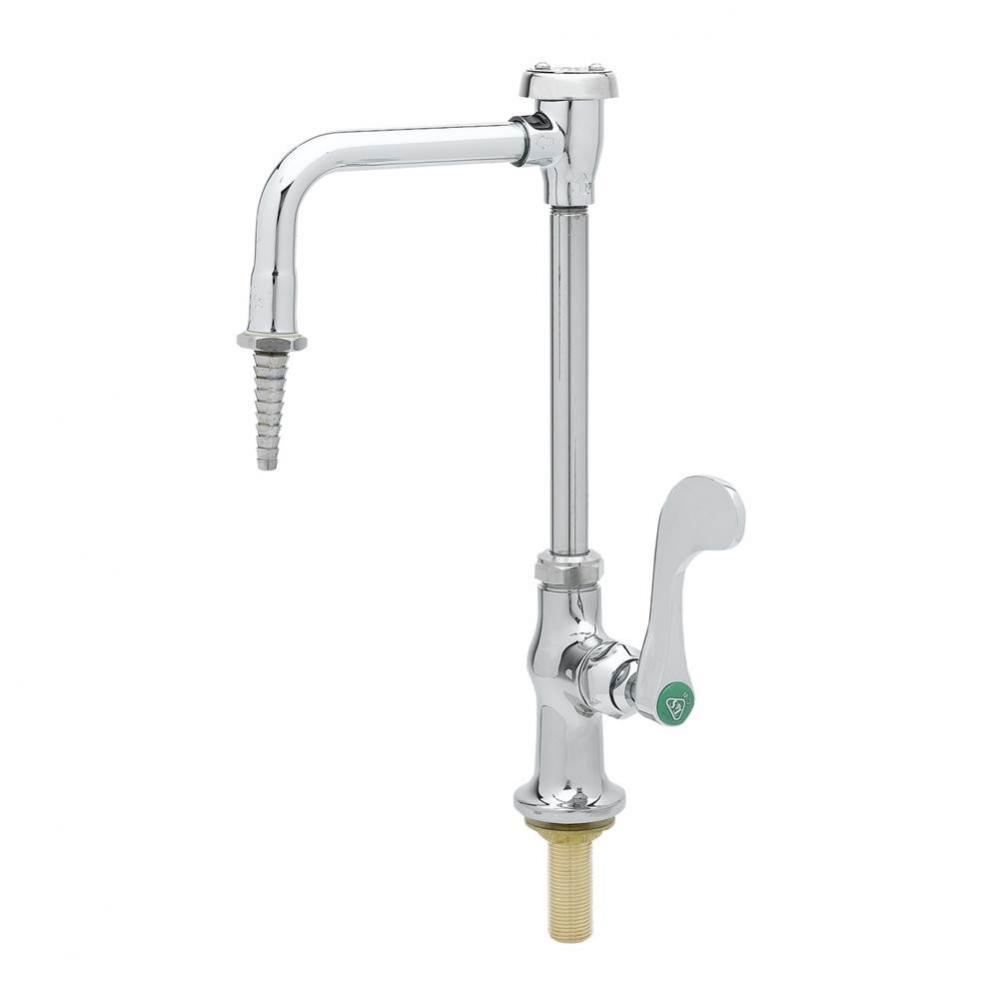 Lab Faucet, Single Temperature, VB Swing Nozzle, Serrated Tip, 4&apos;&apos; Wrist Handle