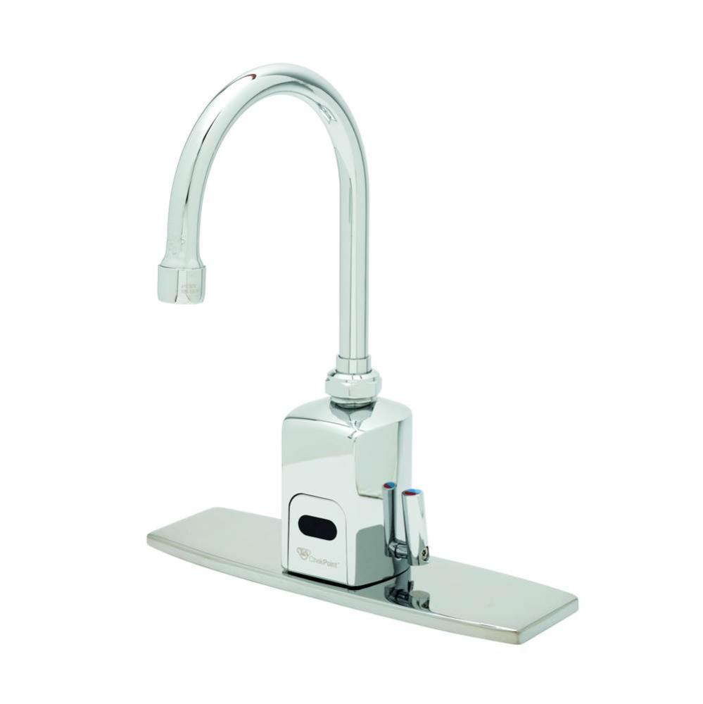 ChekPoint Above-Deck Electronics Faucet, 8&apos;&apos; c/c Deck Plate, Gooseneck, 2.2 GPM VR Aerat