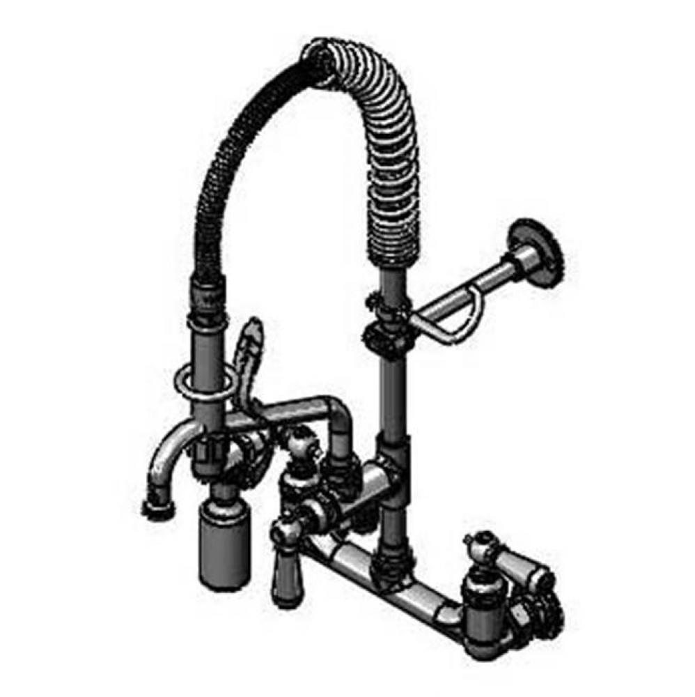 Mini-PRU: 8&apos;&apos; c/c Wall Mount Faucet, 8&apos;&apos; Swing Nozzle, Ceramas, B-0107-C, Club