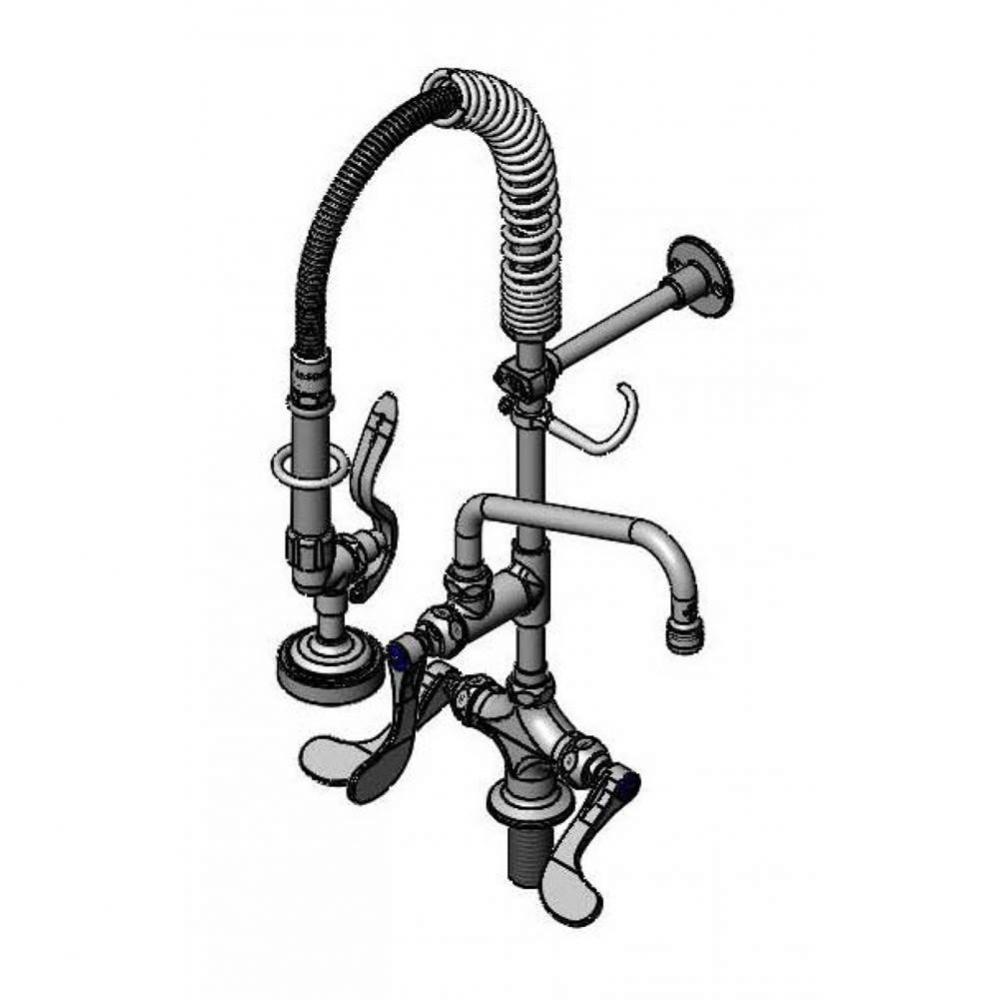 Mini-Pre-Rinse unit w/ B-0107, 8&apos;&apos; Swivel Nozzle, Wrist Handles &amp; Eternas