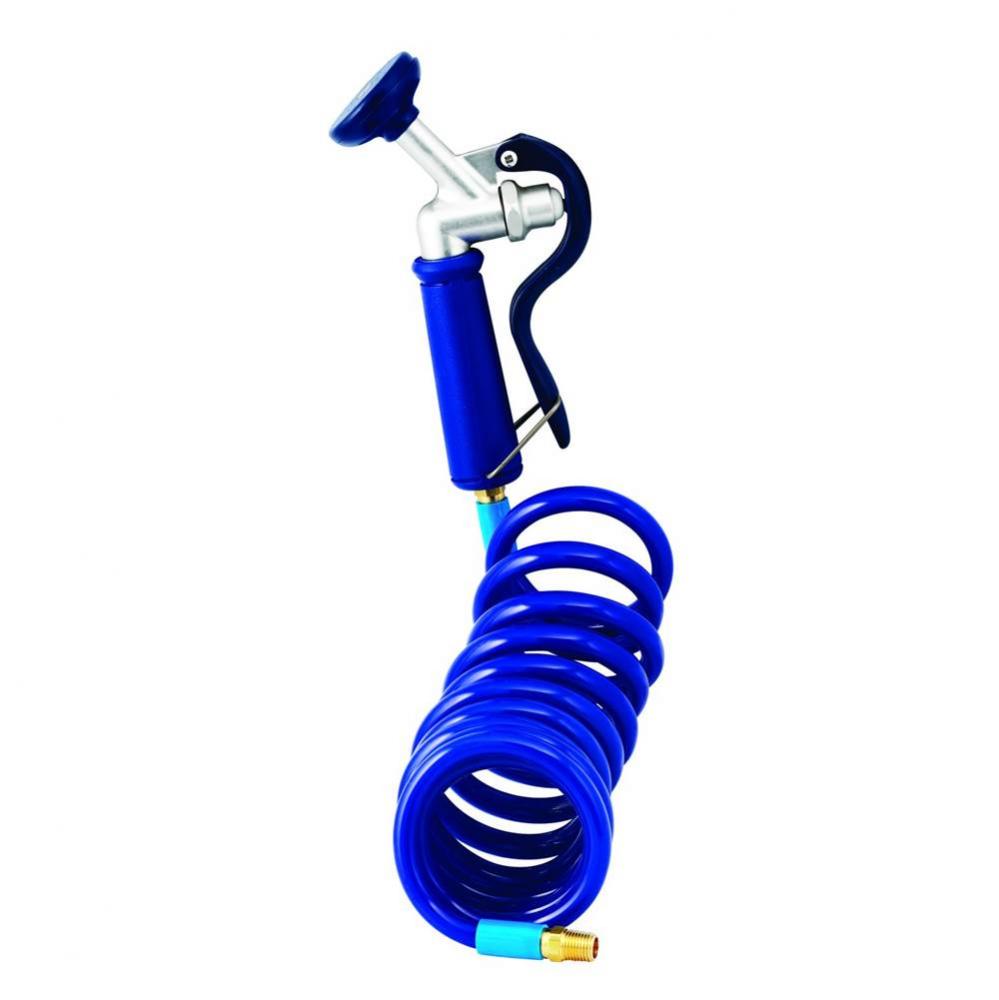 Pet Grooming Aluminum Angled Spray Valve and Coiled Hose