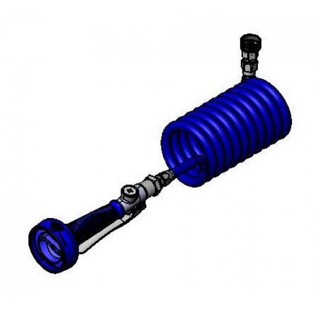 Pet Market: Hi-Flow Jet Spray, Blue Coiled Hose, Garden Hose Female Inlet Adapter