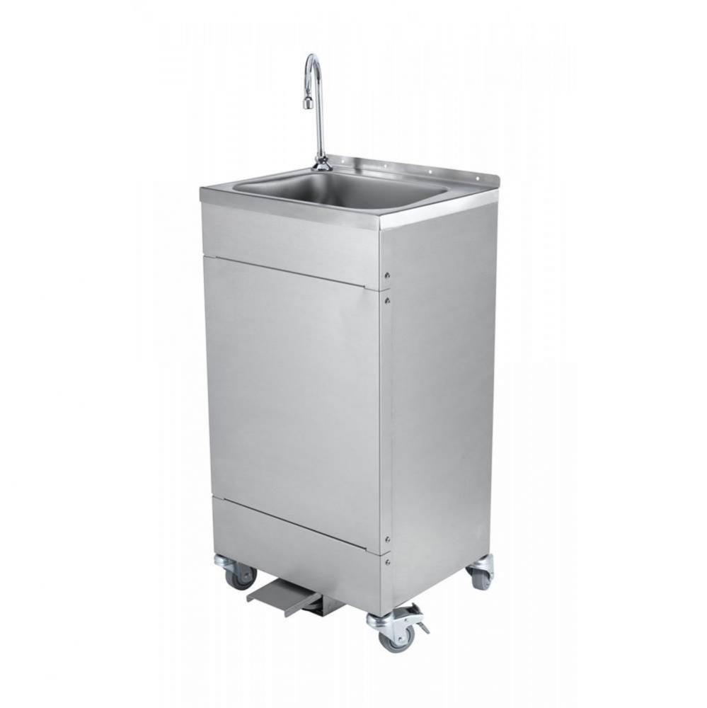 Portable Sink w/ Foot Pump &amp; Swivel Casters &amp; B-0520-VF05