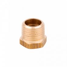 T&S Brass 001359-20 - 1/2''NPT Male x 3/8''NPT Female Hex Bushing (Unplated Brass)