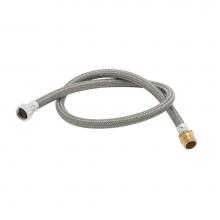 T&S Brass 013121-45 - Braided Flex Hose, 1/2'' NPSM Female x 1/2'' NPT Male, 36'' Long