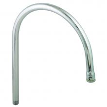 T&S Brass 129X - Rigid Gooseneck, 8-5/8'' Spread, 11-3/4'' Height, 5-1/2'' Clearance,