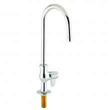 T&S Brass 5F-1SLX05-VF05 - Faucet, Single Hole, 5-1/2'' Swivel Gooseneck w/ 0.5 GPM VR Non-Aerated Spray Device and