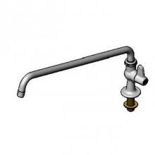 T&S Brass 5F-1SLX18 - Equip Faucet, Single Hole / Single Temp, 18'' Swing Nozzle, Laminar Outlet, Lever Handle
