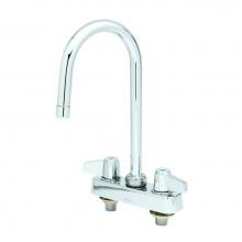 T&S Brass 5F-4CLX03A - Equip 4'' c/c Deck Mount Workboard Faucet w/ 3'' Swivel Gooseneck & 2.2 GP