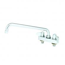 T&S Brass 5F-4CLX12 - Equip Workboard Faucet, 4'' c/c Deck Mount, Lever Handles, 12'' Swing Nozzle