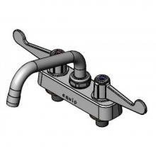 T&S Brass 5F-4CWX06 - Equip 4'' c/c Deck Mount Workboard Fct w/ 6'' Swing Nozzle, 4'' Wris