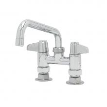 T&S Brass 5F-4DLS08A - 4'' Deck Mount Faucet, 8'' Swing Nozzle, 2.2 GPM Aerator, 1/2'' NPT