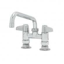 T&S Brass 5F-4DLX08 - Faucet, Deck Mount, 4'' Centers, 8'' Swing Nozzle