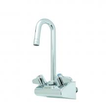 T&S Brass 5F-4WLX03-VF05 - Equip 4'' Wall Mount Faucet w/ 3'' Swivel Gooseneck, 0.5 gpm Non-Aerated VR Ou