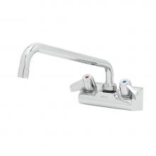 T&S Brass 5F-4WLX12 - Equip 4'' Wall Mount Faucet w/ 12'' Swivel Nozzle, 2.2Gpm Aerator