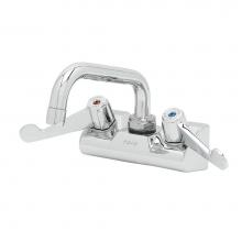 T&S Brass 5F-4WWX06 - Equip 4'' Wall Mount Faucet w/ 6'' Swing Nozzle, 4'' Wrist Handles,