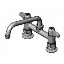 T&S Brass 5F-6DLS08A - 6'' Deck Mount Faucet, 8'' Swing Nozzle, 2.2 GPM Aerator, Lever Handles, Suppl